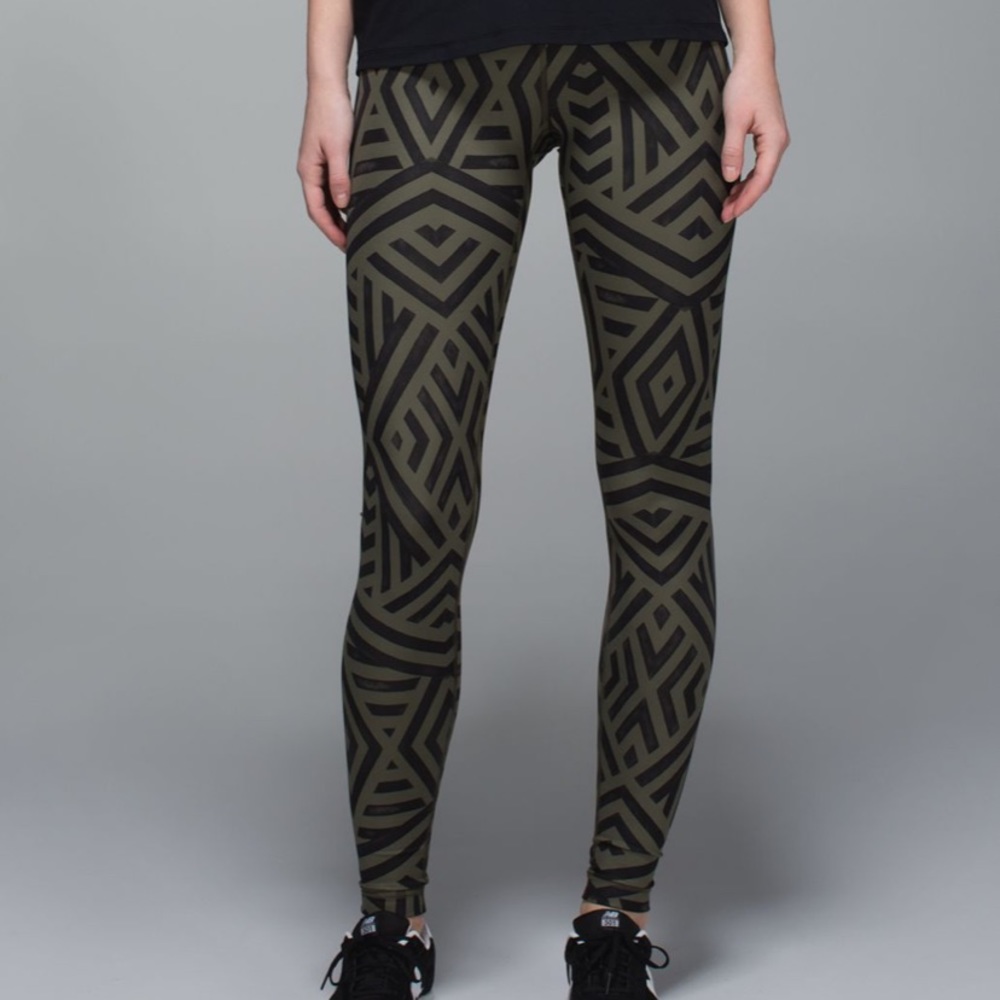 Lululemon Wunder Under Pant Luxtreme green black